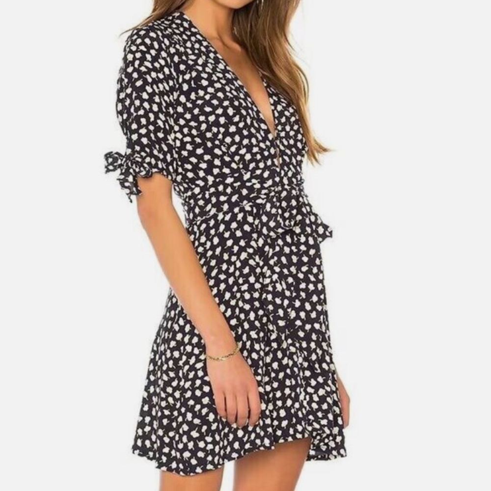 Faithfull the Brand Ruffled Floral Wrap Dress - Picture 2 of 3